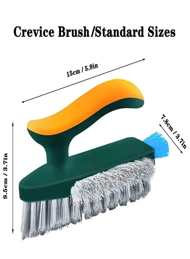 VATTU 4 in 1 Tile Grout Cleaner Brush with Squeegee, V-Shape Gap Scrub Brush Crevice Cleaning Brush Tools, Multifunctional scrubbing Floor Brush for Cleaning Corner,Window,Sink,Kitchen - Image 2